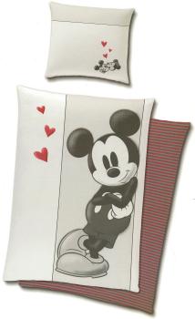 Partner Bettwäsche - 1x Mickey + 1x Minnie Mouse - 135 x 200 cm - Baumwolle